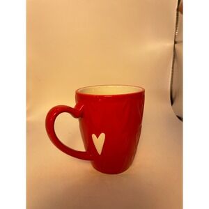 Red with white Heart Mug for valentines